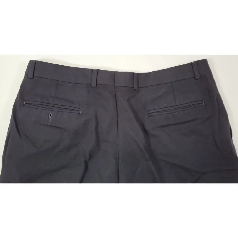 CB) Bill Blass Menswear Men's Suit Pants Black Pleated Trousers 34.5